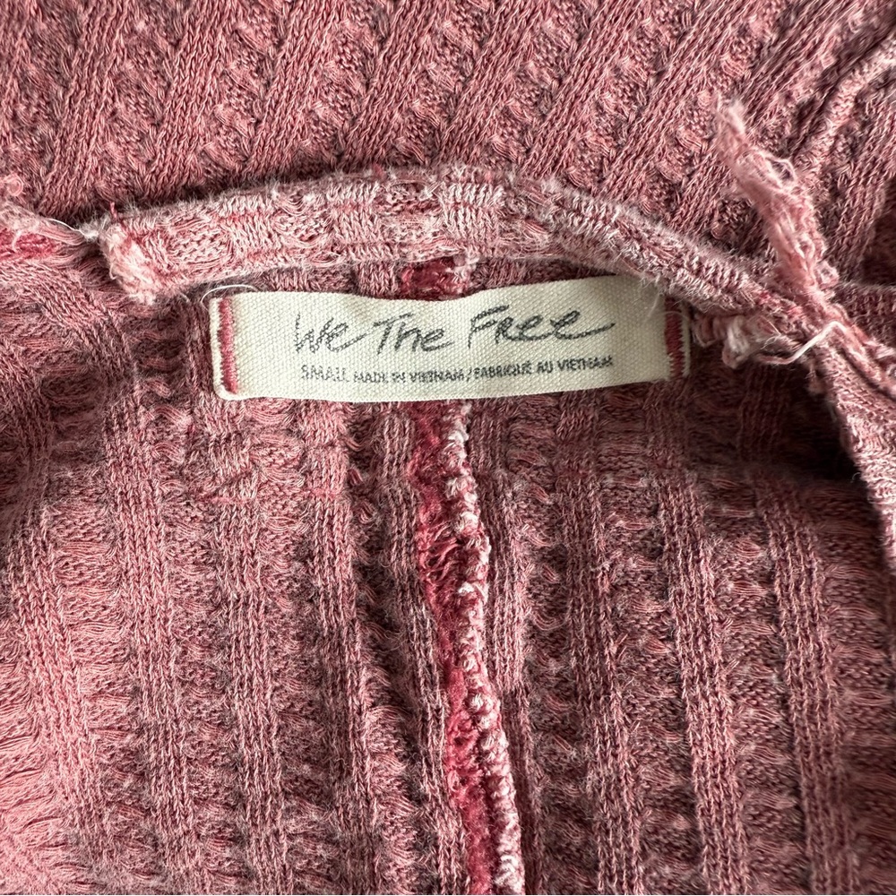 Free People We the Free New Magic Thermal‎ Cowboy Size Small Rose - Picture 6 of 9